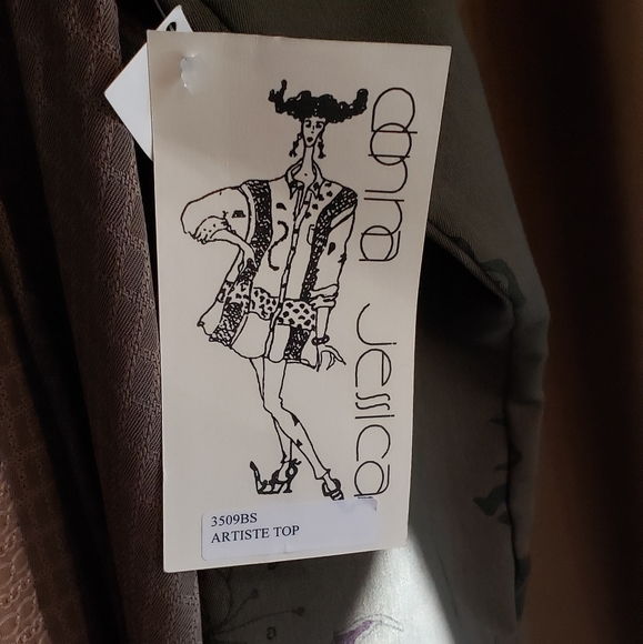 Vintage Art to Wear 80's Lagenlook Bohemian Donna Jessica Hand Printed One size - Picture 12 of 15